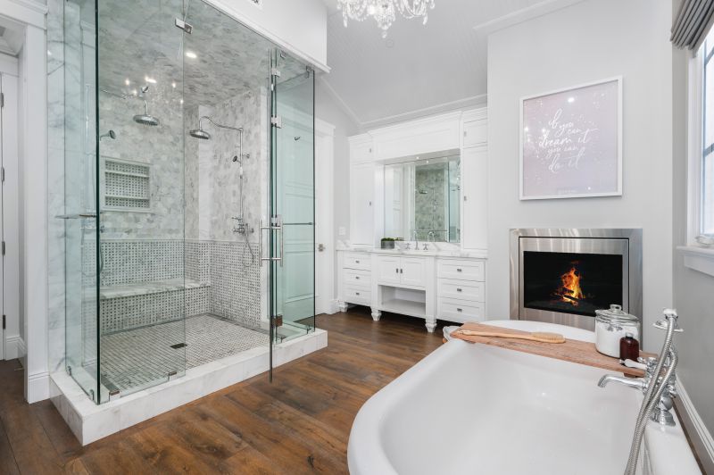 Luxury Walk-In Shower with Glass Walls